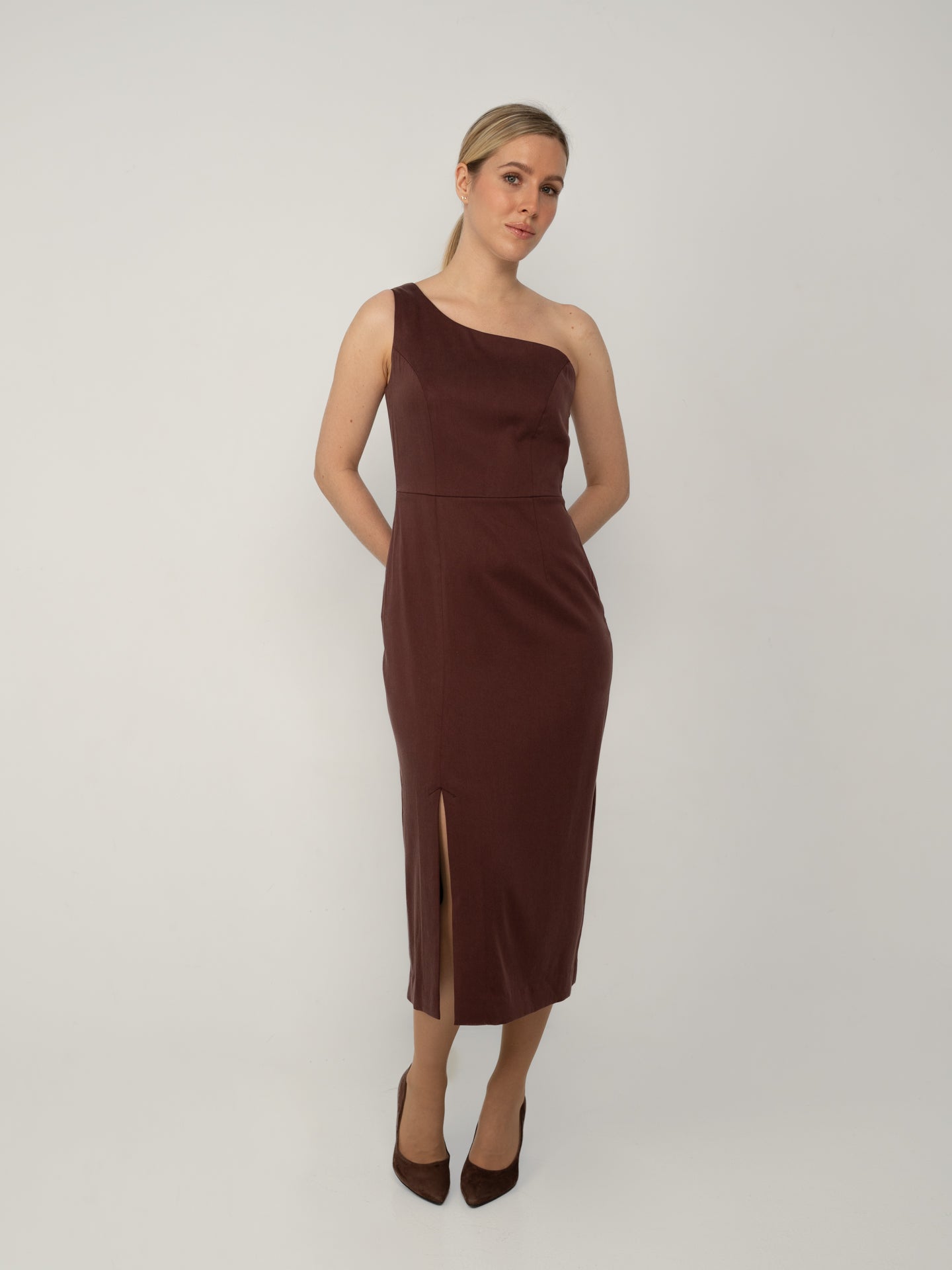 Sukienka Asymetryczna Midi