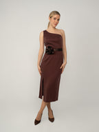 Sukienka Asymetryczna Midi