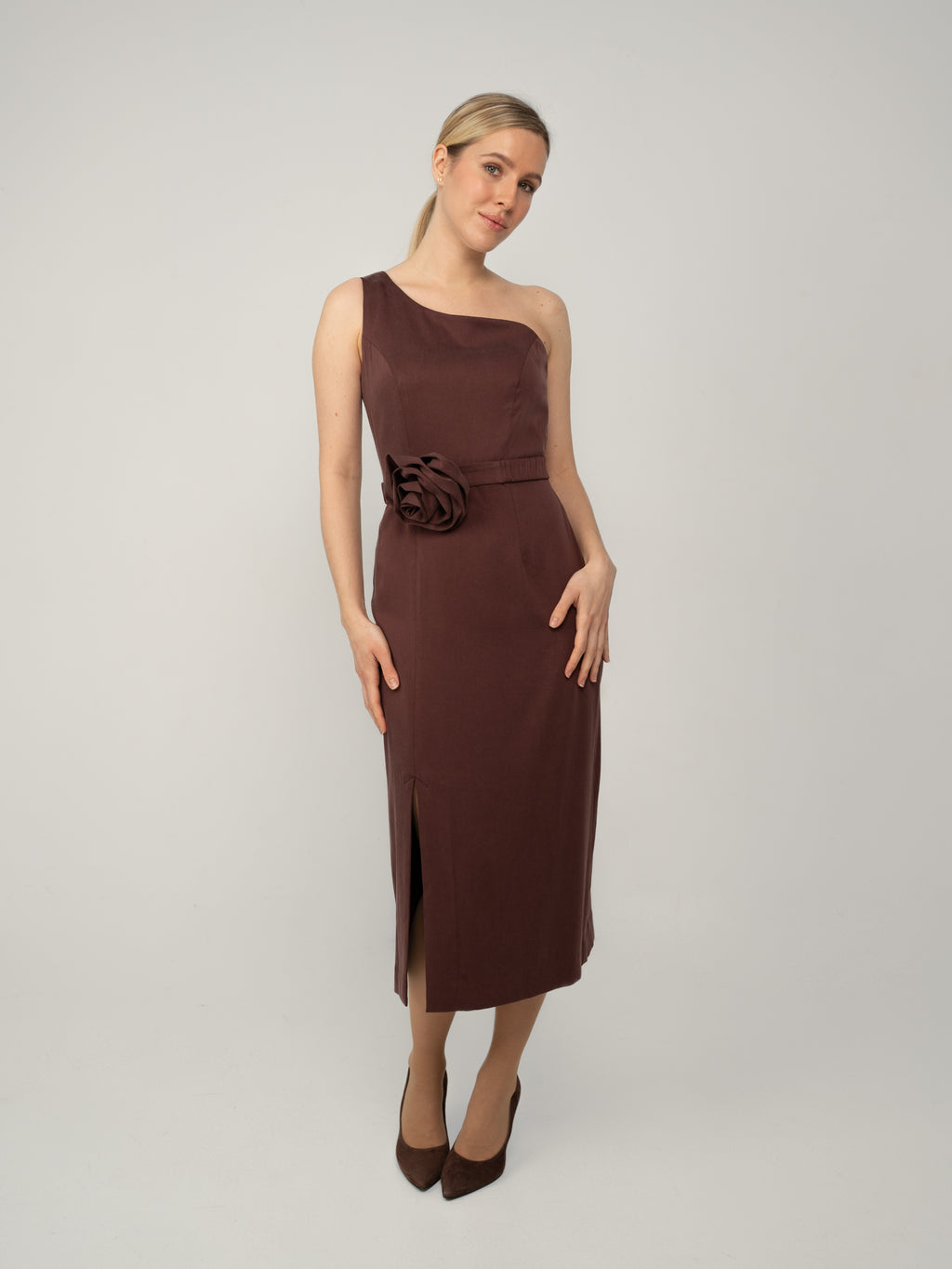 Sukienka Asymetryczna Midi