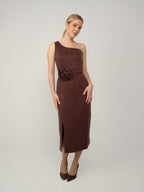 Sukienka Asymetryczna Midi