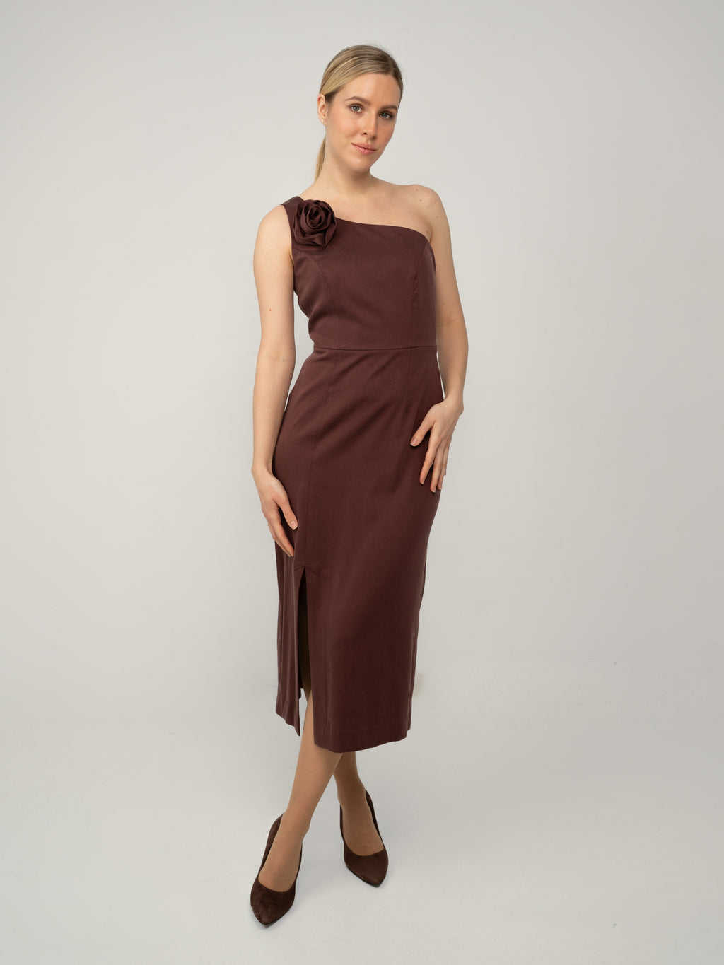 Sukienka Asymetryczna Midi