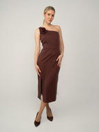 Sukienka Asymetryczna Midi