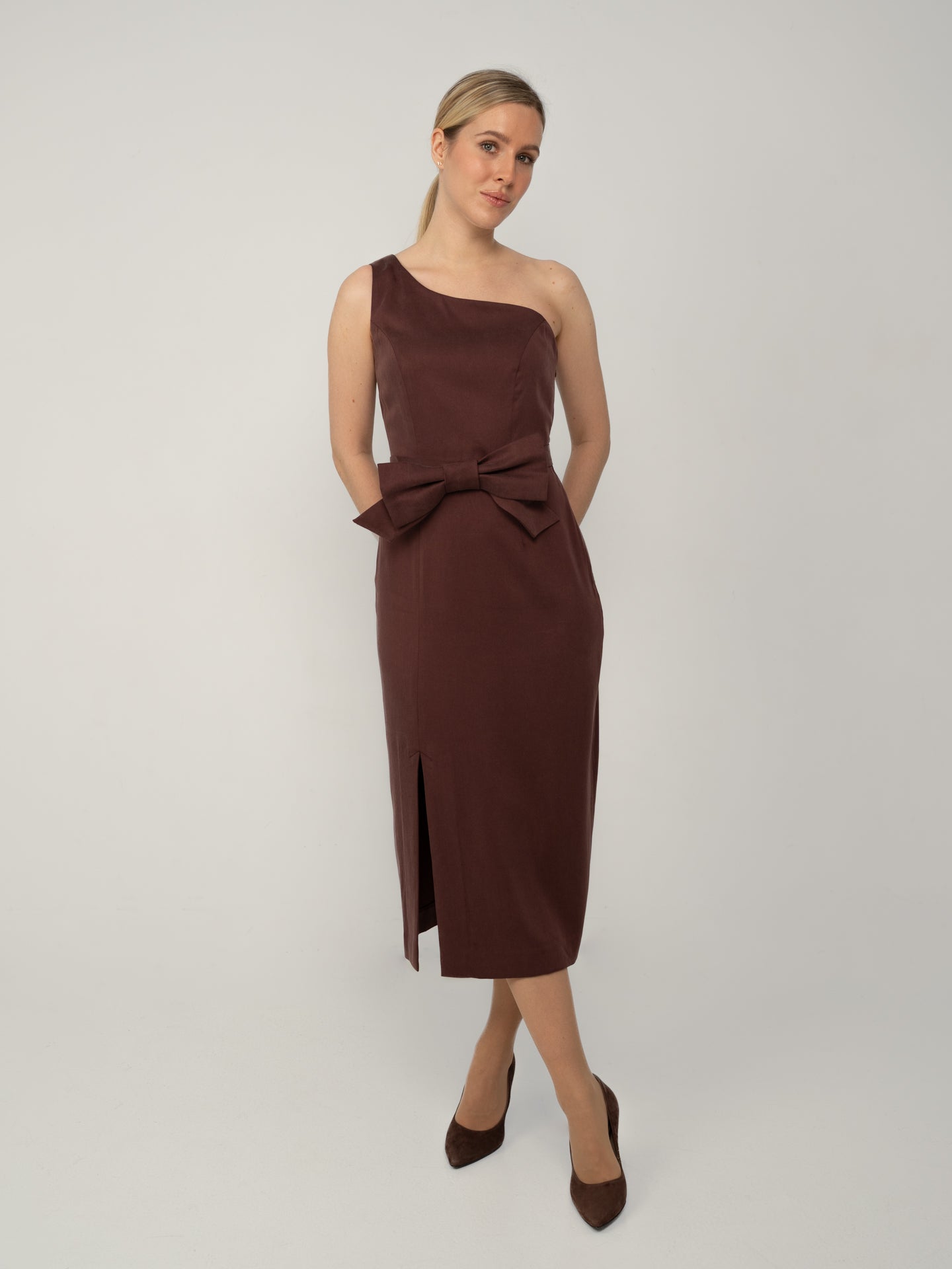 Sukienka Asymetryczna Midi