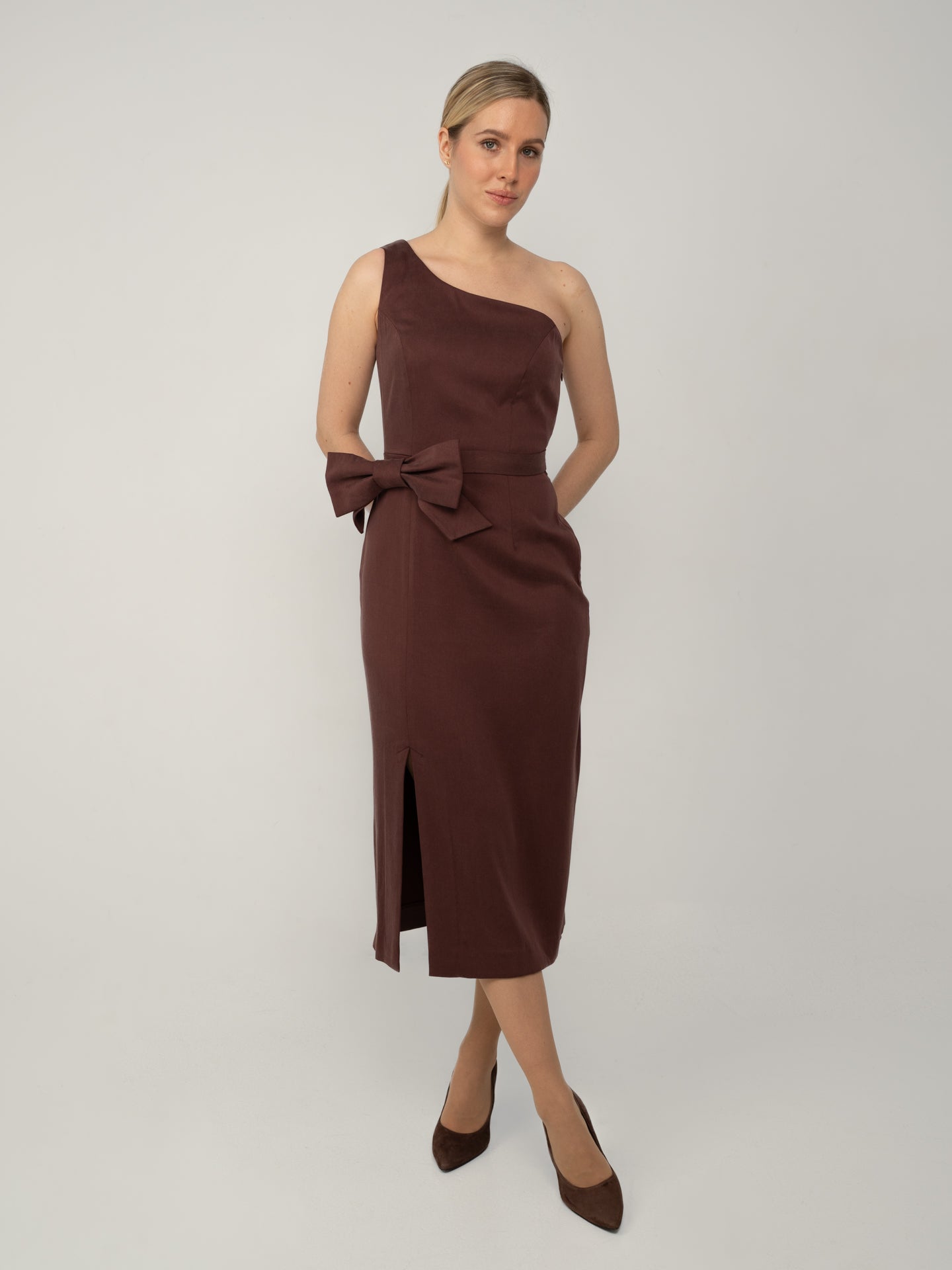 Sukienka Asymetryczna Midi