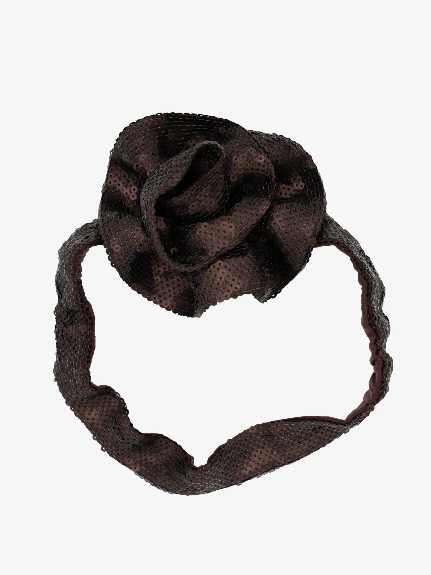 Róża z cekinów na pasku