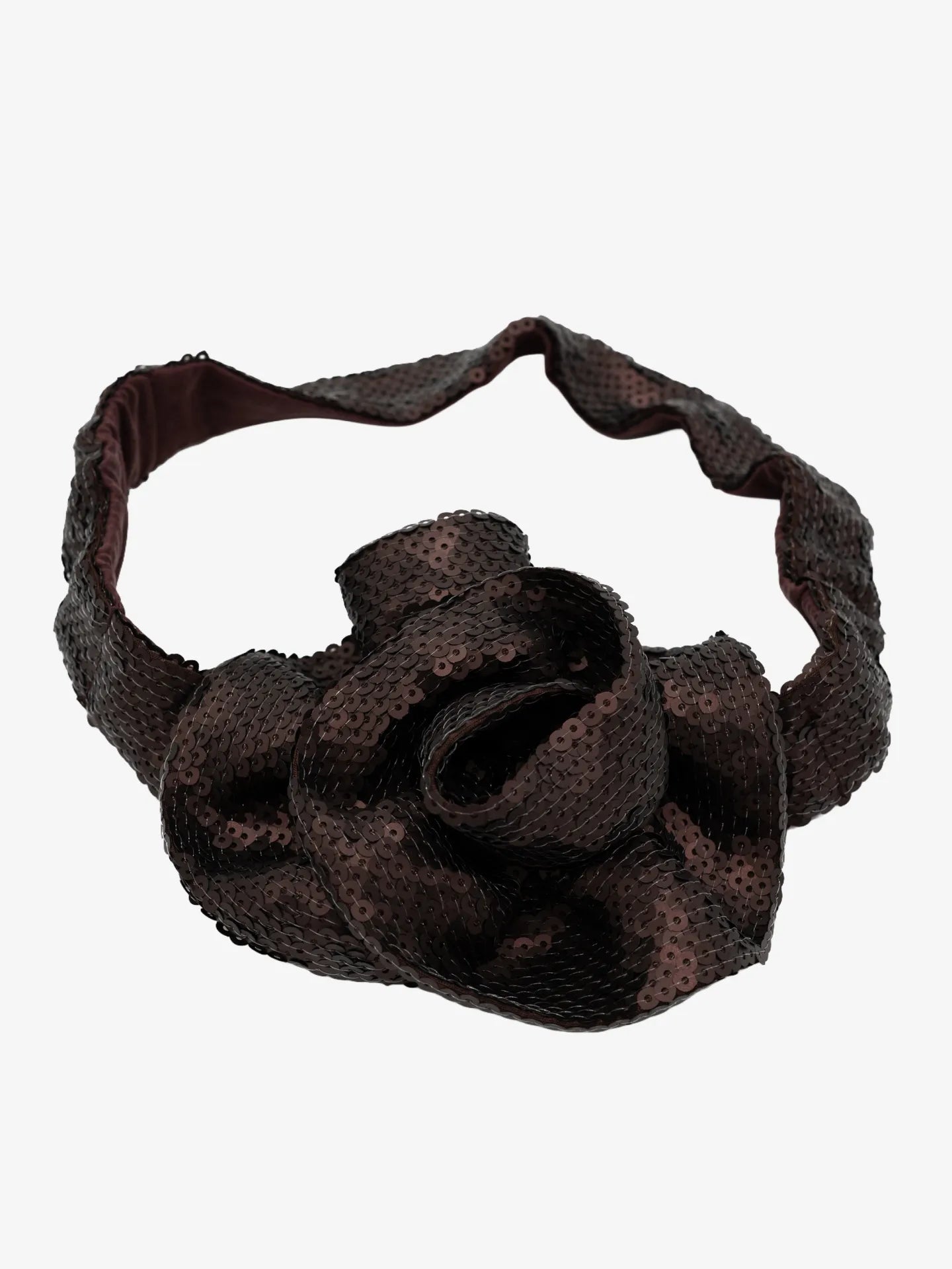 Róża z cekinów na pasku