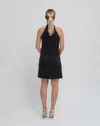 Sukienka Halter neck mini czarna – tył